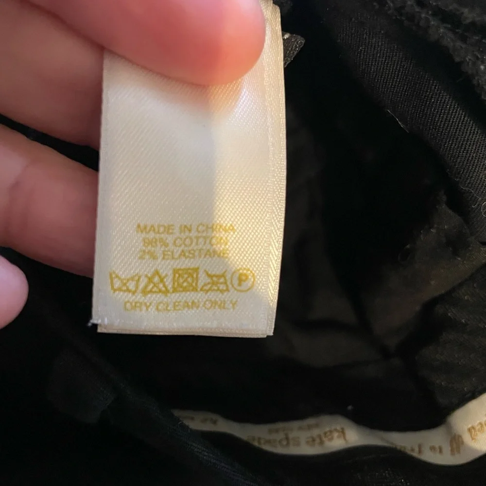 Kate Spade Black Cigarette Pants